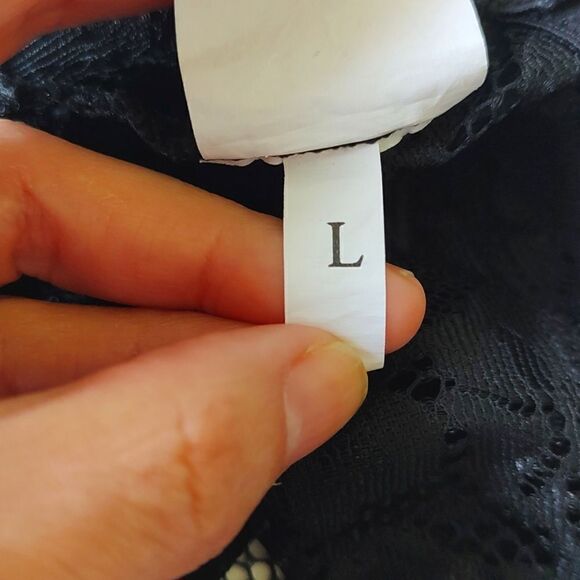 Avidlove Size Large Black Lace Sheer Halter Bralette - Picture 10 of 10